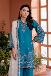 Embroidered Lawn Dress - 3 Pc
