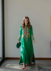 Emerald Green Embroidered Lawn Suit – 3 Pc