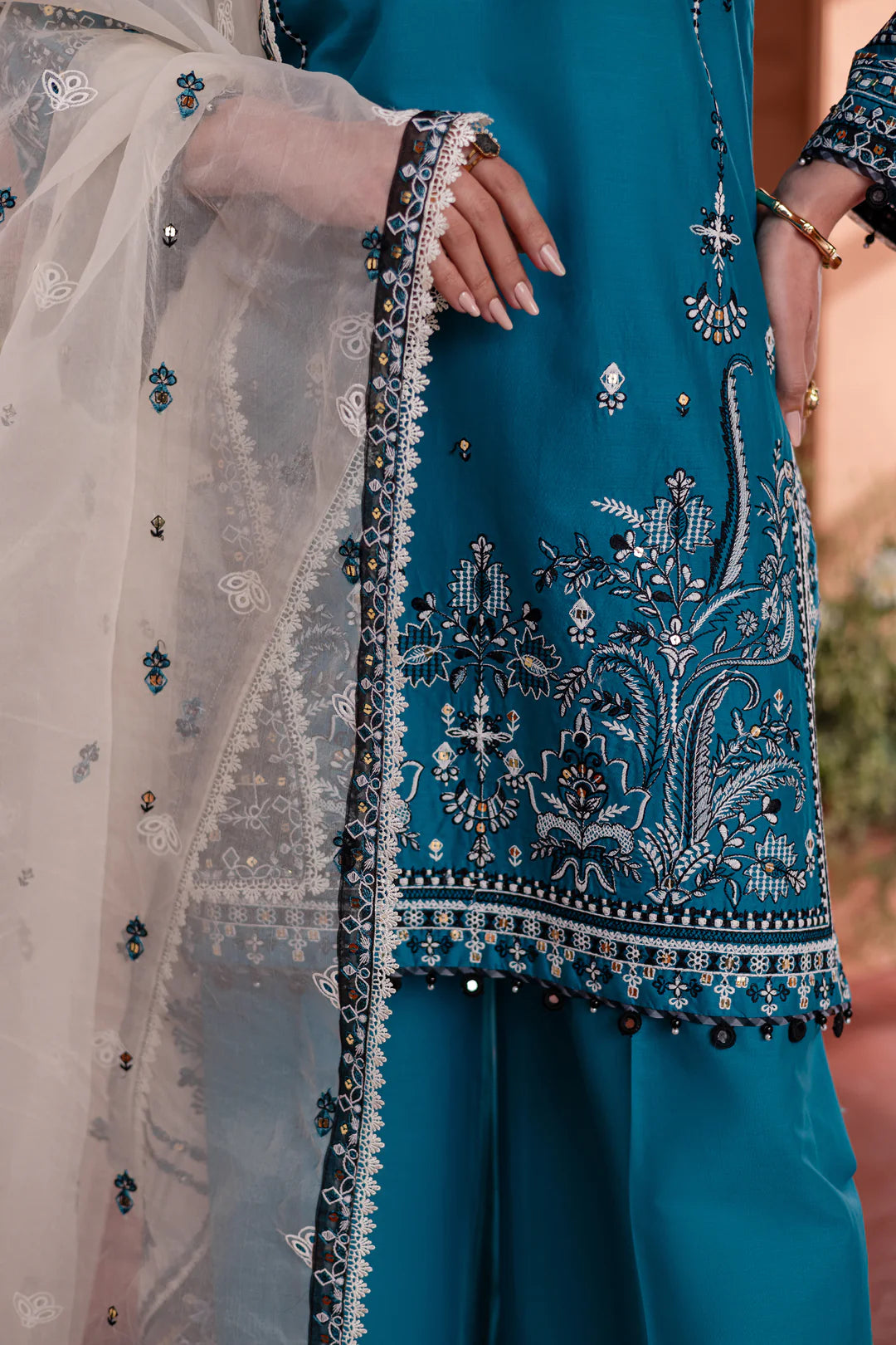 Embroidered Lawn Dress - 3 Pc