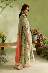 Mint Green 3 Pc Digital Printed Lawn Frock