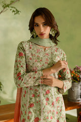Mint Green 3 Pc Digital Printed Lawn Frock