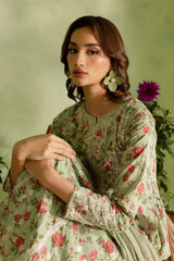 Mint Green 3 Pc Digital Printed Lawn Frock