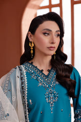 Embroidered Lawn Dress - 3 Pc
