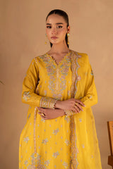 3 Pc - Embroidered Luxe Pret