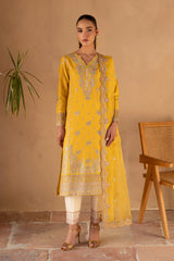3 Pc - Embroidered Luxe Pret