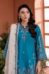 Embroidered Lawn Dress - 3 Pc