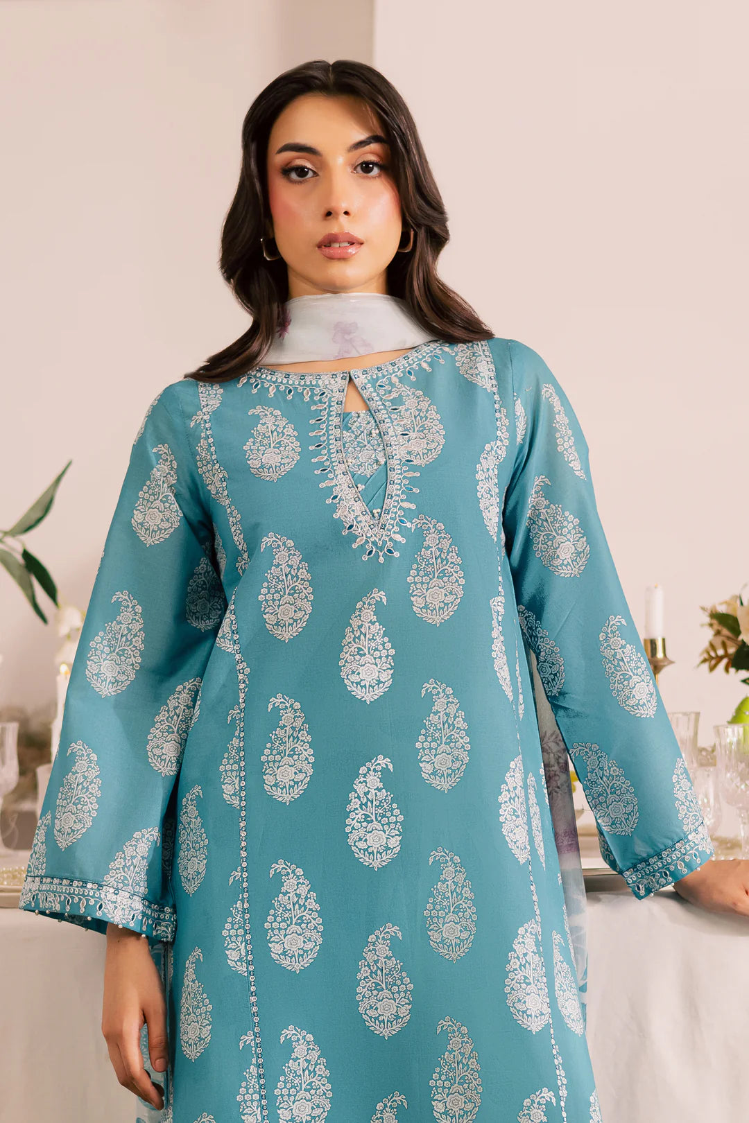Blue Parisa 3 PC – Printed Lawn Dress