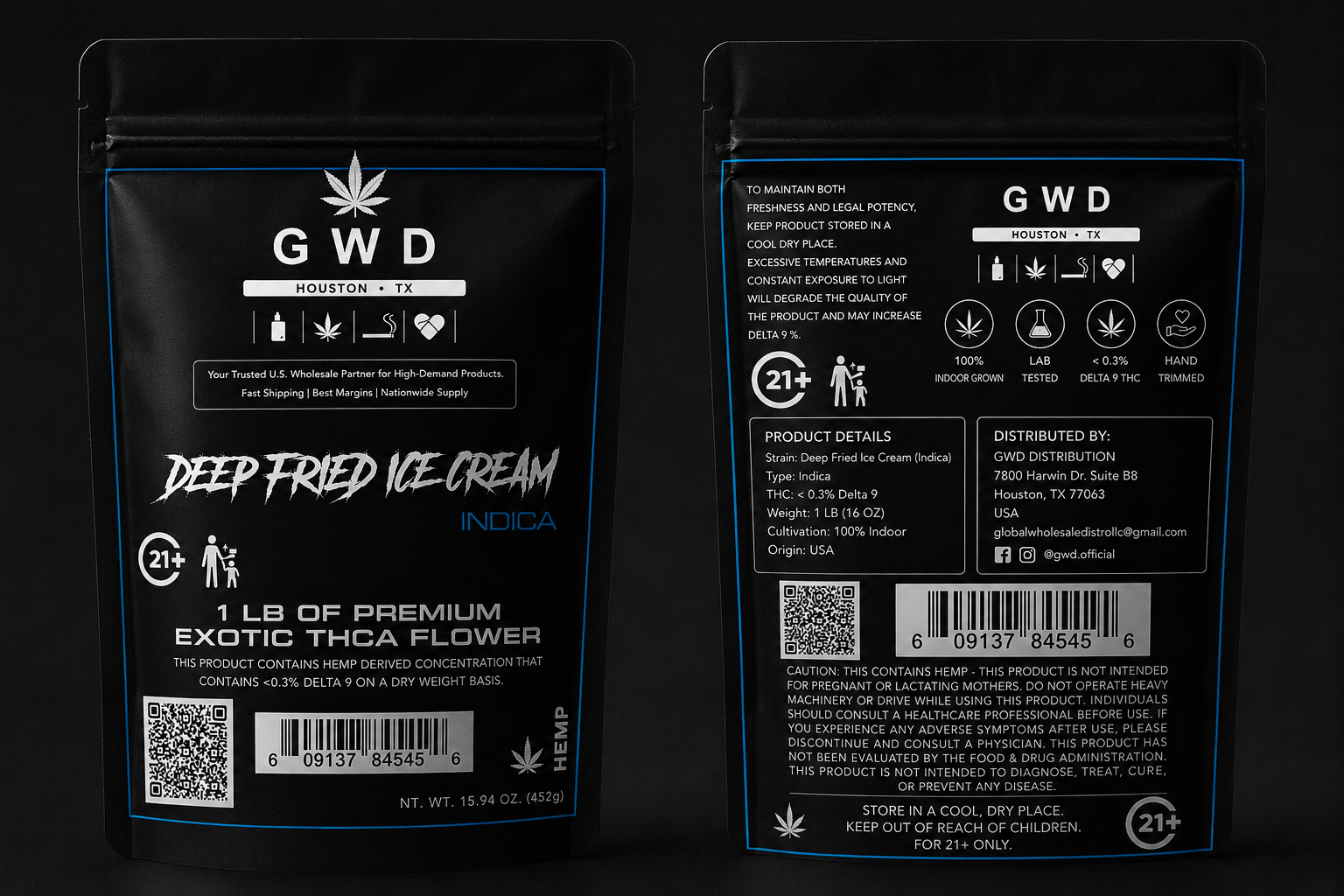 DEEP FRIED ICE CREAM Indica – Premium Exotic THCA Flower (1 LB)
