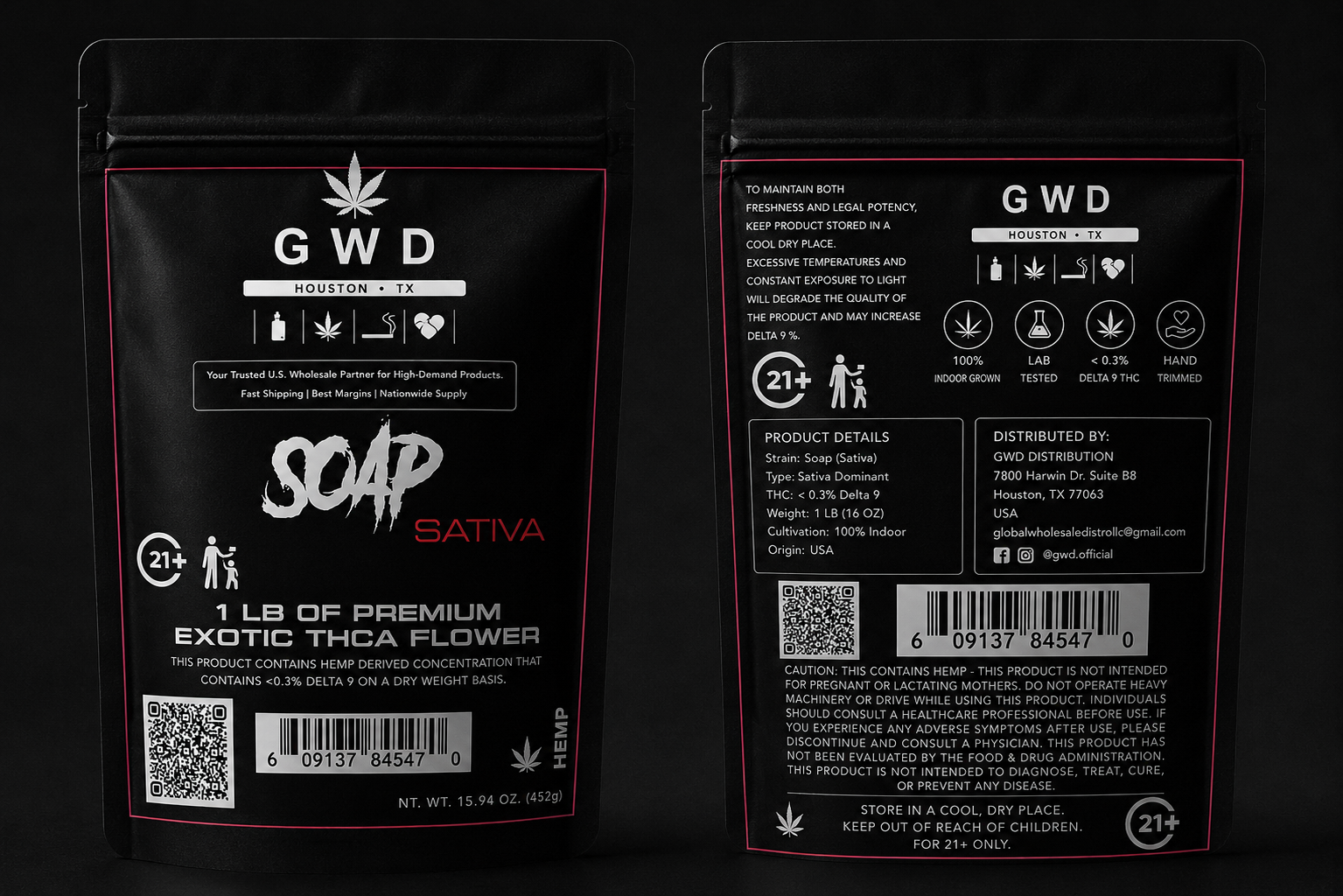 SOAP Sativa – Premium Exotic THCA Flower (1 LB)
