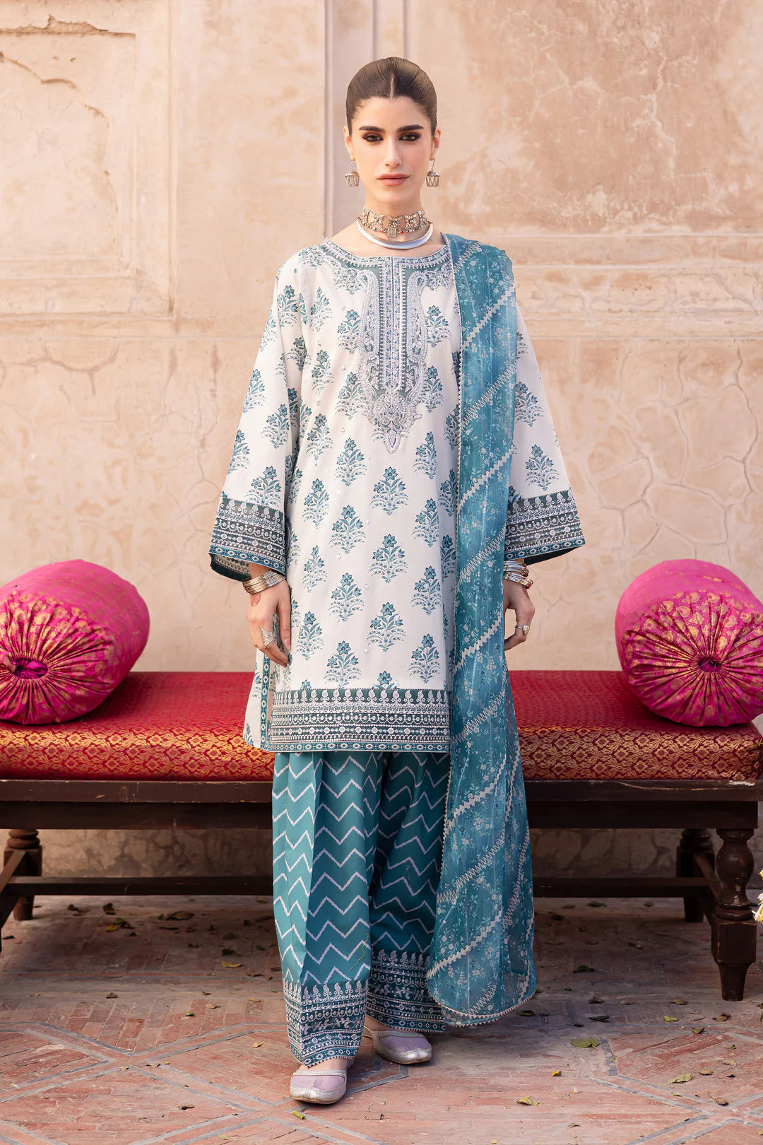 Premium Lawn Dress - 3 Pc