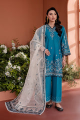 Embroidered Lawn Dress - 3 Pc