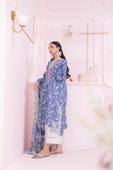 Embroidered Motifs & Chiffon Dupatta - 3 PC | Formal Wear