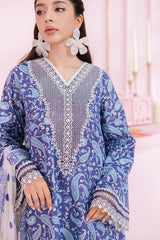 Embroidered Motifs & Chiffon Dupatta - 3 PC | Formal Wear