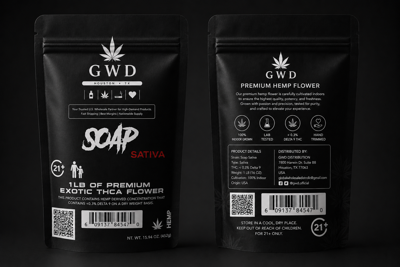 SOAP SATIVA – Premium Exotic THCA Flower (1 LB)